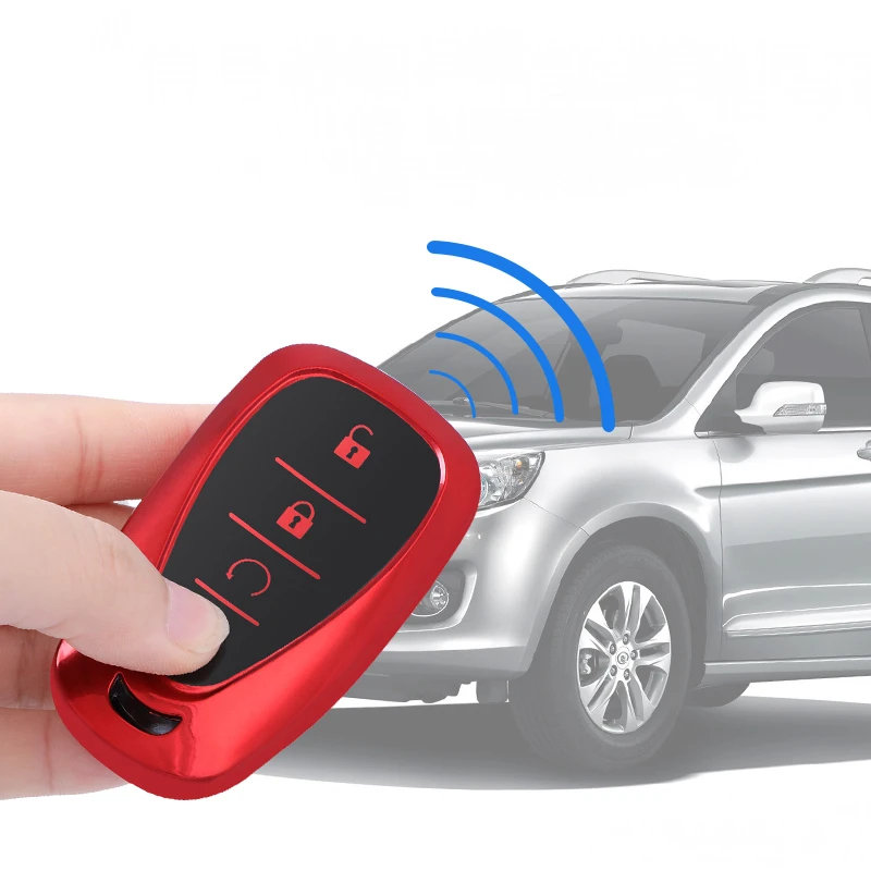 

Wear-resistant New Soft TPU Smart Car Key Case Full Cover For Chevrolet Bolt Cruze Malibu Camaro 2016-2019 Auto StyleAccessories