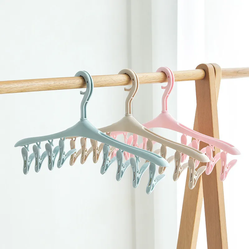 Складная Вращающаяся 8 зажимов ветрозащитная сушилка вешалка для бюстгальтера