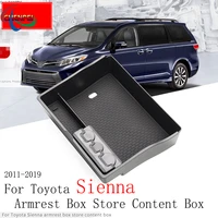 for toyota sienna 2011 2019 armrest box storage box central compartment interior decoration modification device storage box