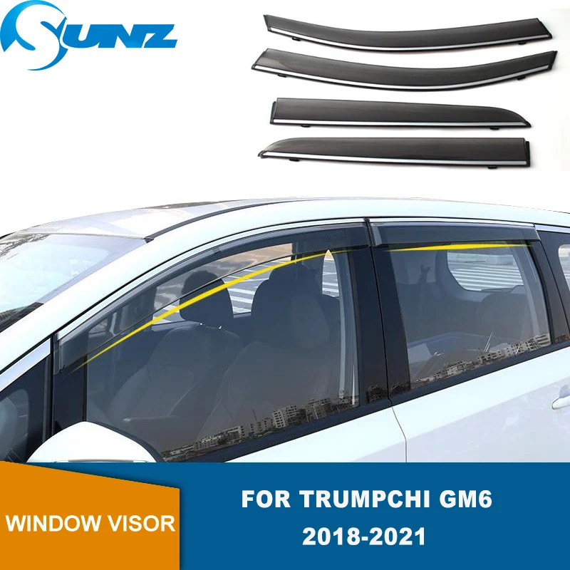 

Всепогодные экраны для Trumpchi Gac GM6 2018 2019 2020 2021 4 шт. оконный козырек вентиляционные оттенки Защита от Солнца Дождя Солнца