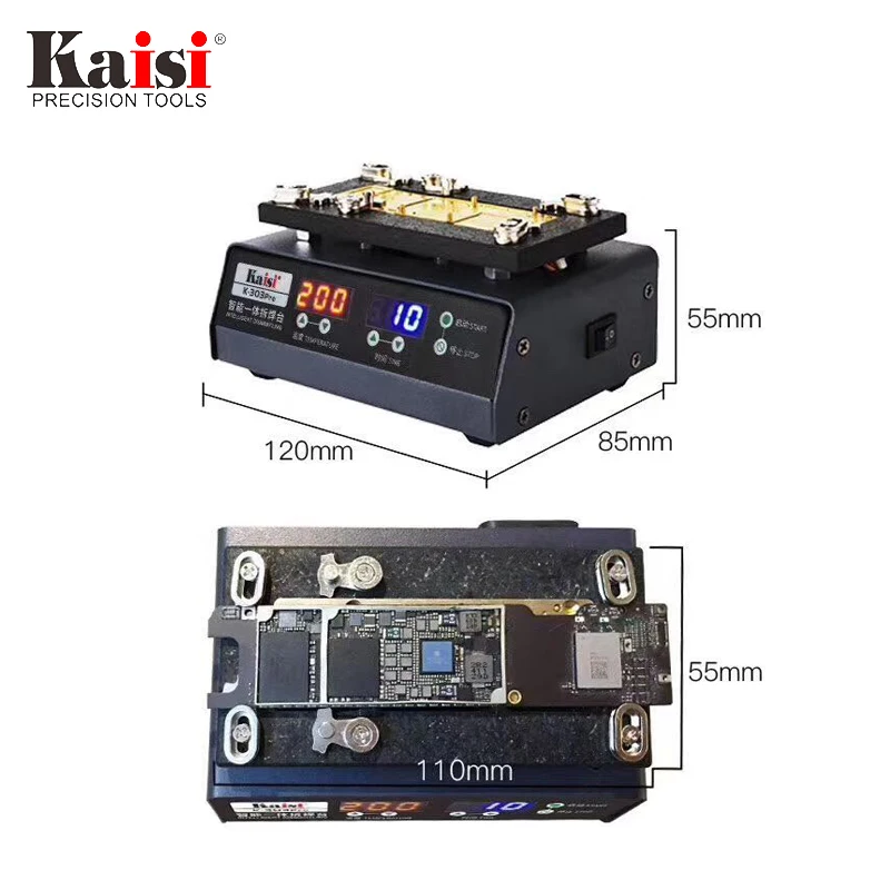 

K-303Pro Motherboard Desoldering Station Intelligent Temperature Control CPU Heating Layered Platform for X-11proMAX and Android