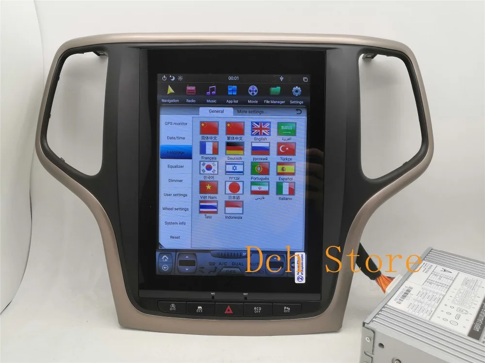 10,4 дюймов вертикальный экран Tesla стиль Android 8,1 автомобильный DVD gps плеер для Jeep Grand Cherokee 2012- px6 carplay радио navi