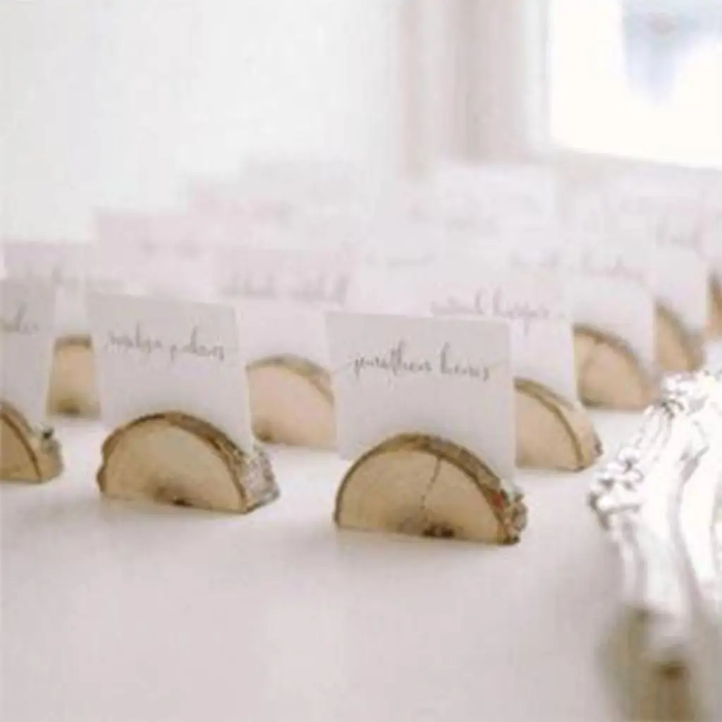 

Rustic Wood Place Card Holder Party Wedding Table Name Card Holder