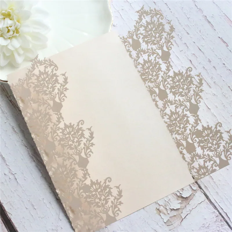 Деревенские Цветочные приглашения с красной лентой индивидуальная вставка