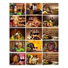 Алмазная 5D картина с виноградом, винным бокалом, вышивка крестиком, мозаика для творчества, гостиной, дома, кухни