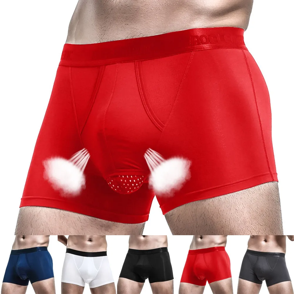 

Men's Trunks Boxers Modal Underwear Separation Pouch U Convex Underpants Comfy Bottom Shorts Panties Fashion Lingerie Nightwear