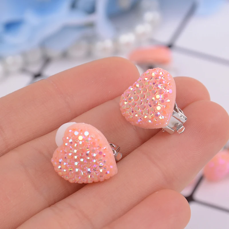 1Pair Heart Bow Butterfly Ear Clip Style Earring Soft Invisible Hanging No Piercing For Children Kid | Украшения и аксессуары