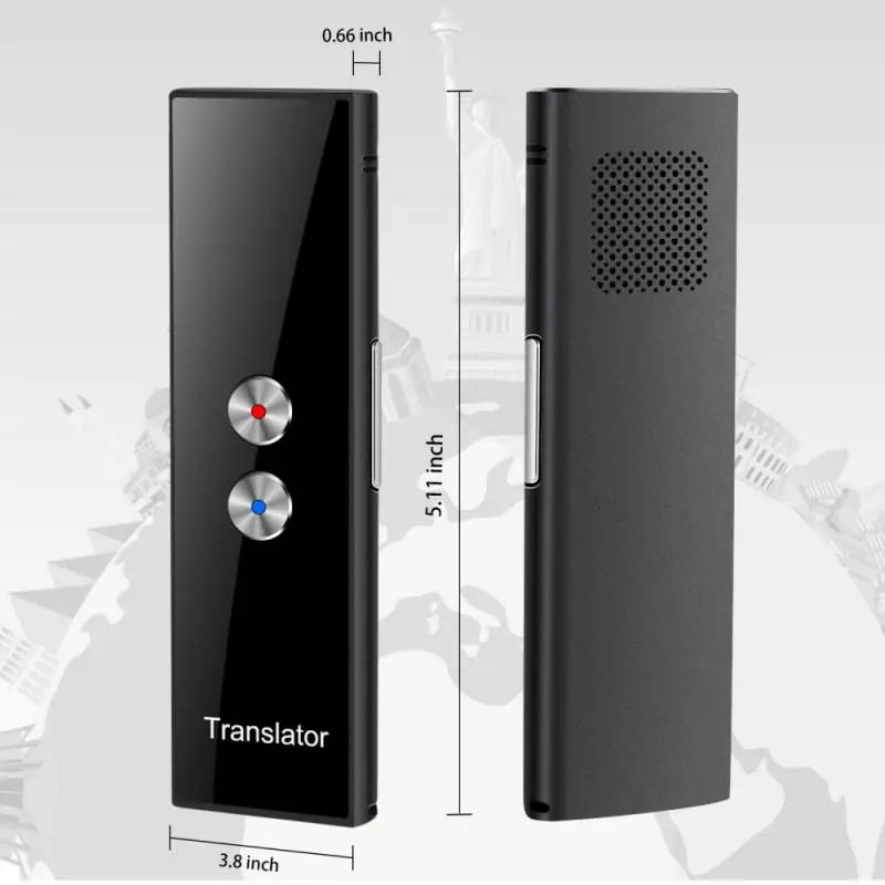 T8+ Instant Voice Translator Mini Portable Intelligent Interpreter Real Time 43 Languages For Travelling | Электроника