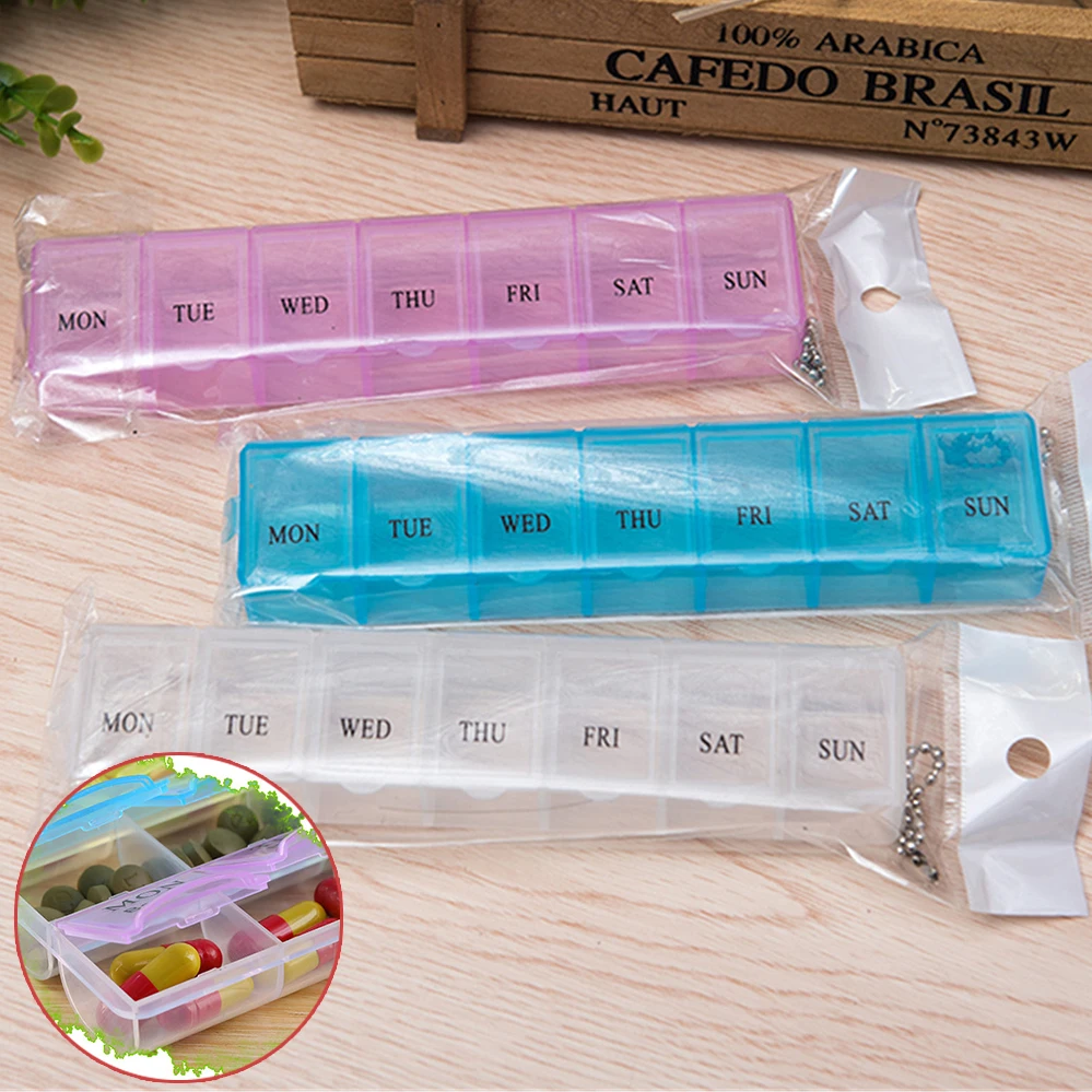 1 шт 7 каждый деньмини еженедельно шкатулка отсек таблетки коробка утечки