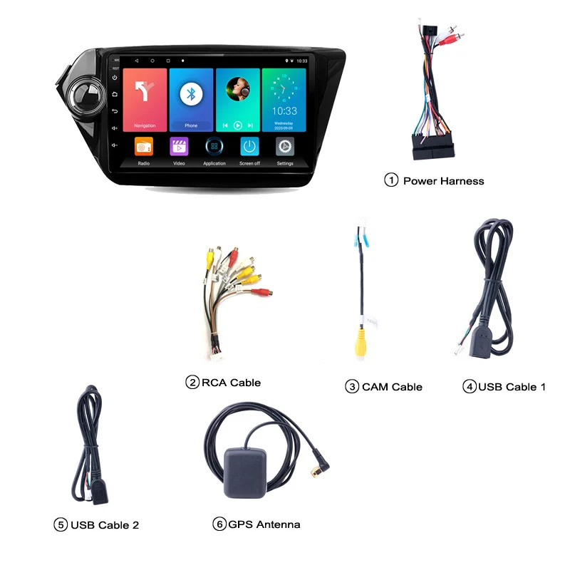 2 Din Автомобильный мультимедийный плеер для KIA RIO 3 4 Android автомобильное радио