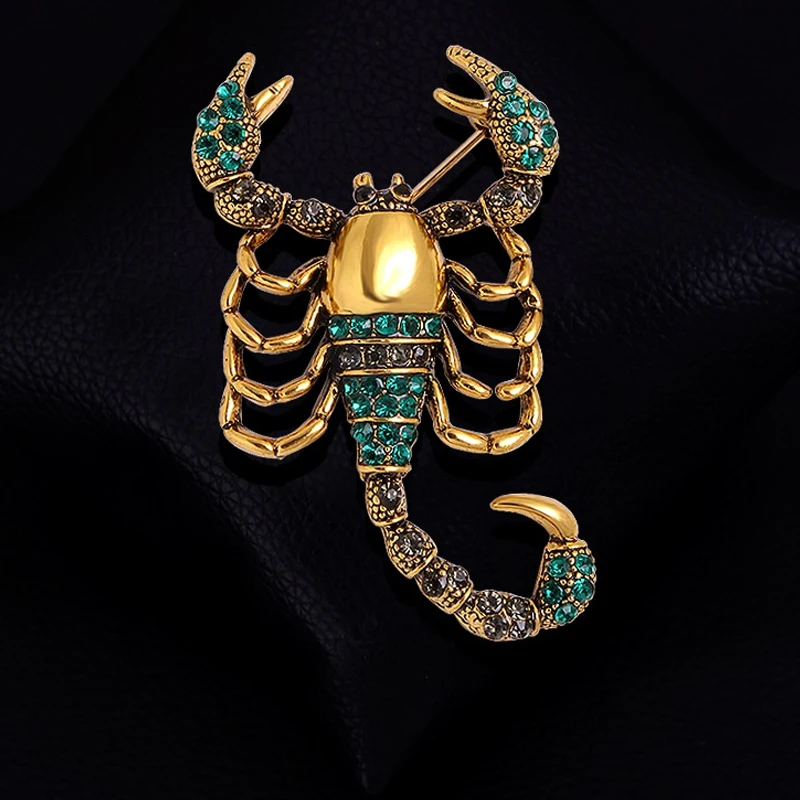 Роскошный кошка краб брошь скорпиона для женщин Свадьба Цвет Стразы животных