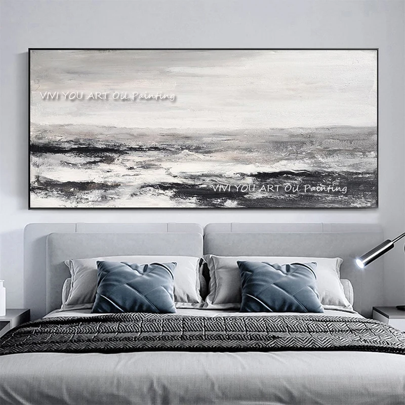 

The Best Black Fashion Nordic Creative Wall Art Canvas Handpainted Cuadro Modern Abstract Painting Wall Pictures for Living Room