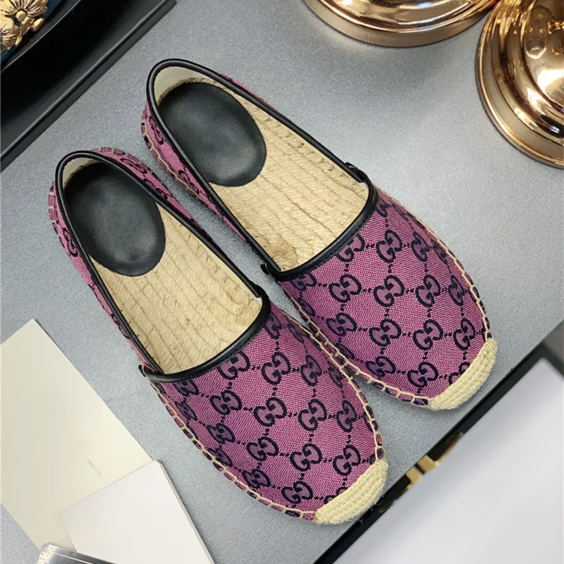 

Classic Canvas Fisherman Shoe In Early Spring Fashion Flat Bottom Casual Comfortable Straw Shoe Luxury Designer Shoes Size 35-41