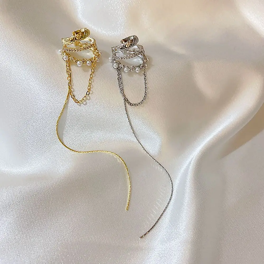 1 шт мульти-Слои клипса геометрической формы серьги блестящее циркониевое