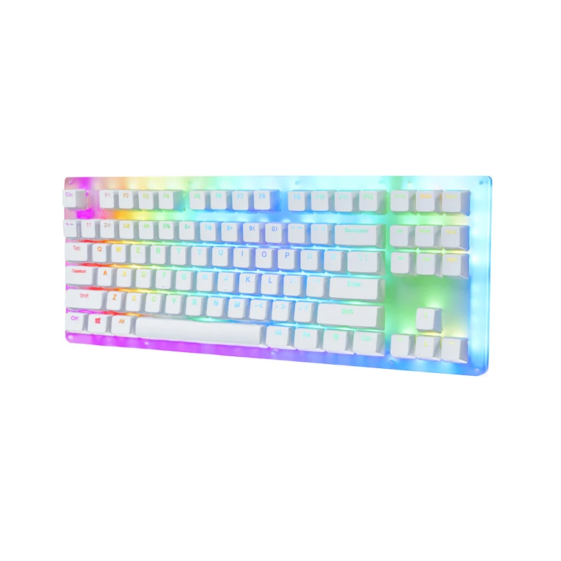 

Womier 87 key K87 Mechanical Keyboard 80% 87 TKL PCB CASE hot swappable switch support lighting effects with RGB switch led