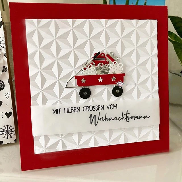 Piggy Craft metal cutting dies cut die mold Holiday gift trolley Scrapbook paper craft knife mould blade punch stencils | Дом и сад