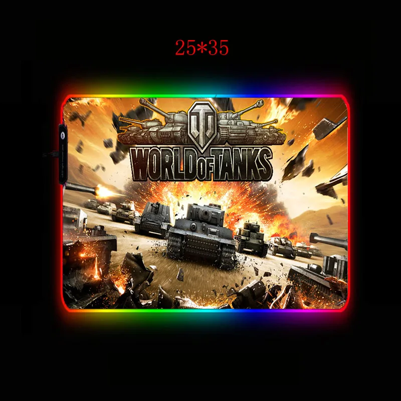 Большой мягкий игровой коврик для мыши Mairuige сделай сам с изображением World of Tanks RGB