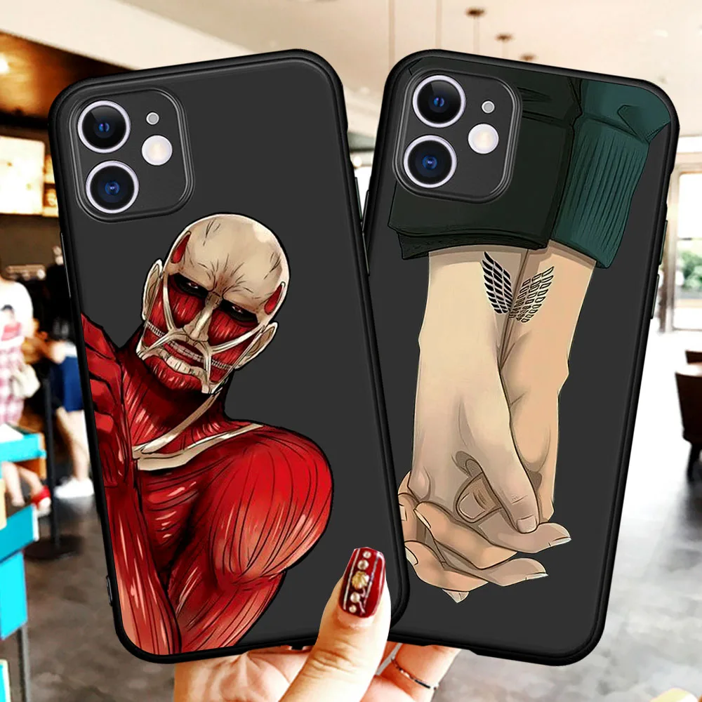 

Hot Japanese Anime Super Big Animal Black Phone case Cover For iPhone 12 11 Pro Max 8 7 6 6S Plus XR X XS Max SE2020 Coque