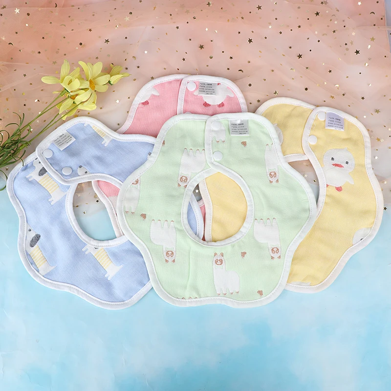 

1pcs Cartoon Soft Baby Stuff Cotton Bandana Bib Baby Feeding Smock Infant Burp Saliva Cloths Towel Baby Eating Accessory