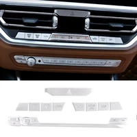 car triangle warning air conditioning volume knob button cover trim stickers for bmw 3 series g20 g28 2019 2021 car accessories