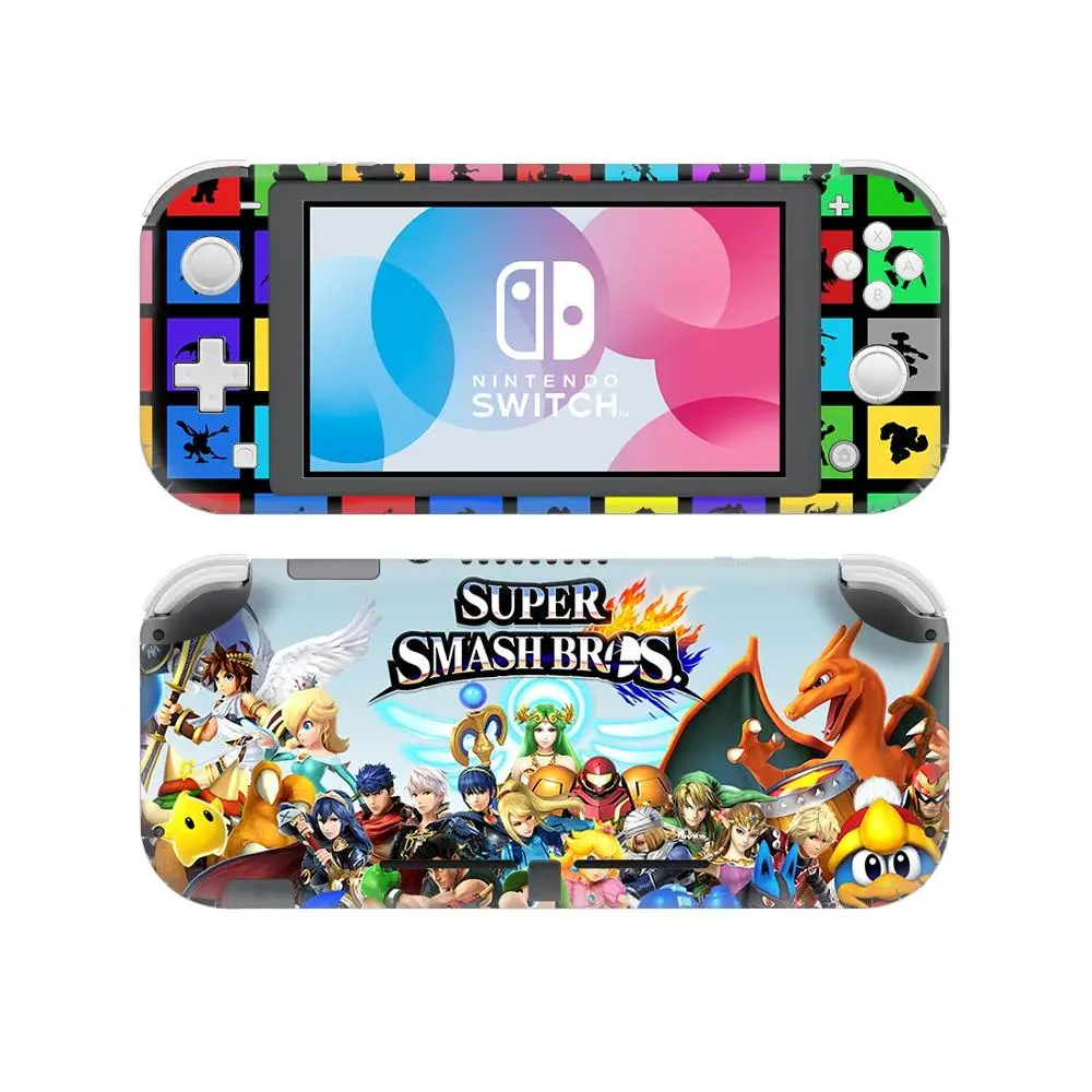 Наклейка Super Smash Bro'S из кожи для консоли nintendo Switch Lite Joy-Con, защитная виниловая наклейка выключатель Lite, аксессуары