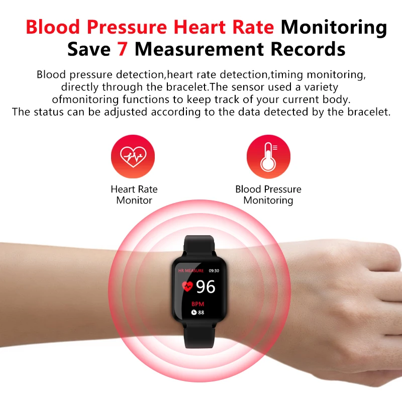 

2020 New B57 Smart Watch Women Men Unisex Waterproof Heart Rate Monitor Blood Pressure Fitness Tracker Electronic Smartwatch