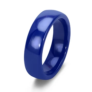 6mm Blue 6 мм гладкое красное керамическое кольцо для женщин простой стиль керамическое свадебное кольцо вечерние женские цветок ювелирный подарок на палец Прямая поставка - Цвет основного камня: 6mm Blue