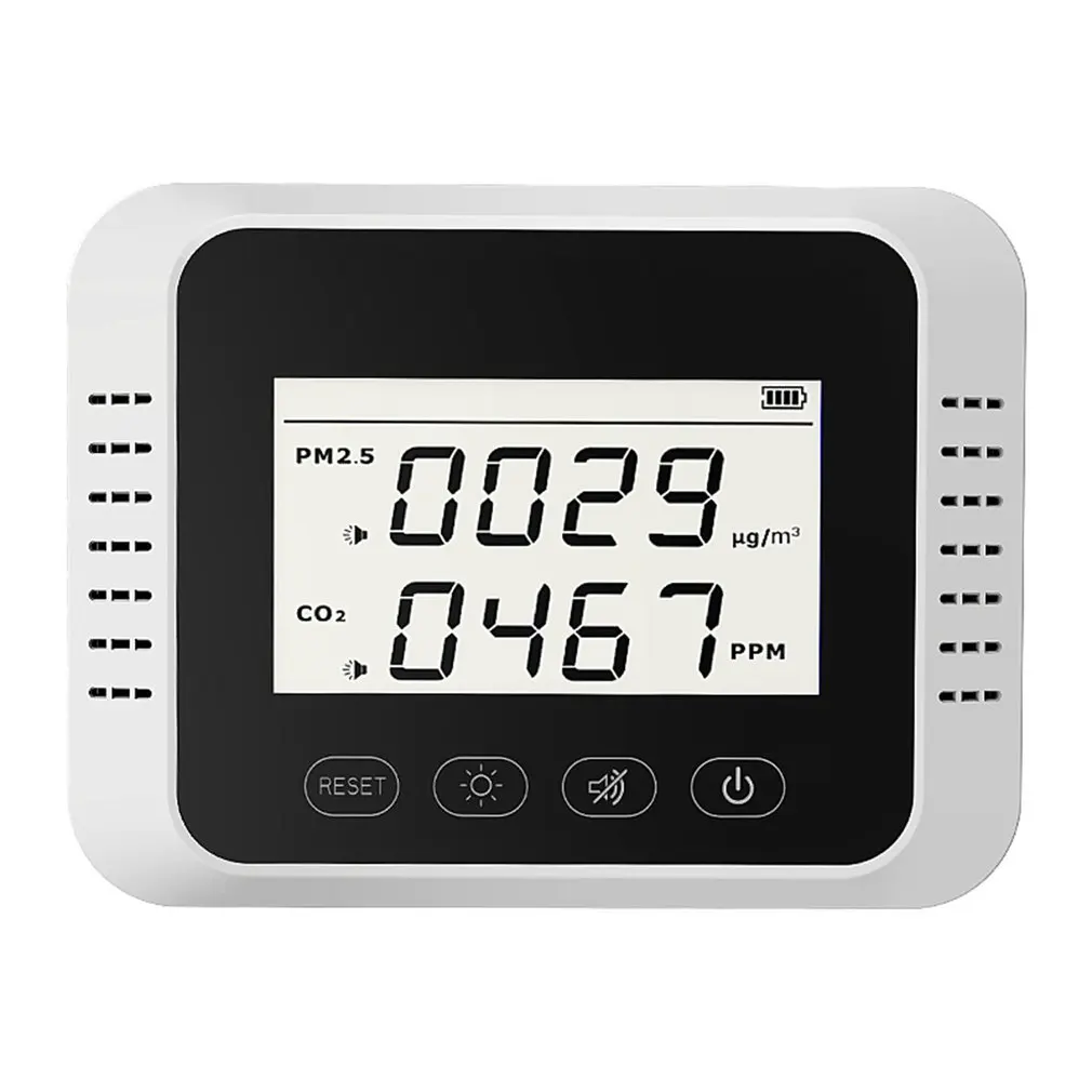 Wall-mounted Home Air Quality Detector CO2 Detector Meter Monitor Home Car Carbon Dioxide/TVOC For Household