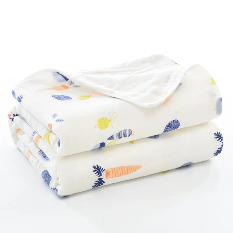 Детское одеяло класс A 110*110 см хлопок высокая плотность 6 слоев муслиновая марля