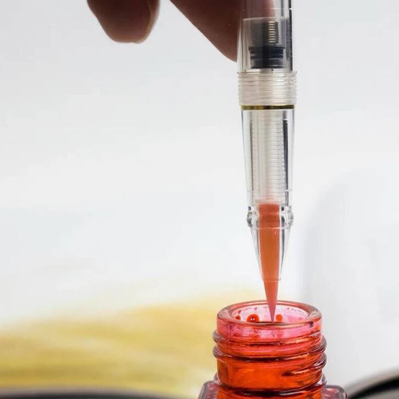 Роскошный качественный пластиковая перьевая ручка прозрачный кисть для