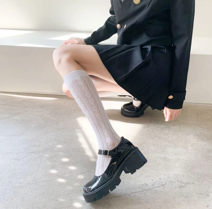 Носки жаккардовые в форме сердца 1 пара | Женская одежда