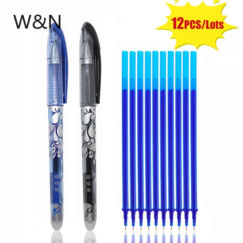 12 шт./компл. Милая гелевая ручка стержень со стираемыми чернилами стираемая