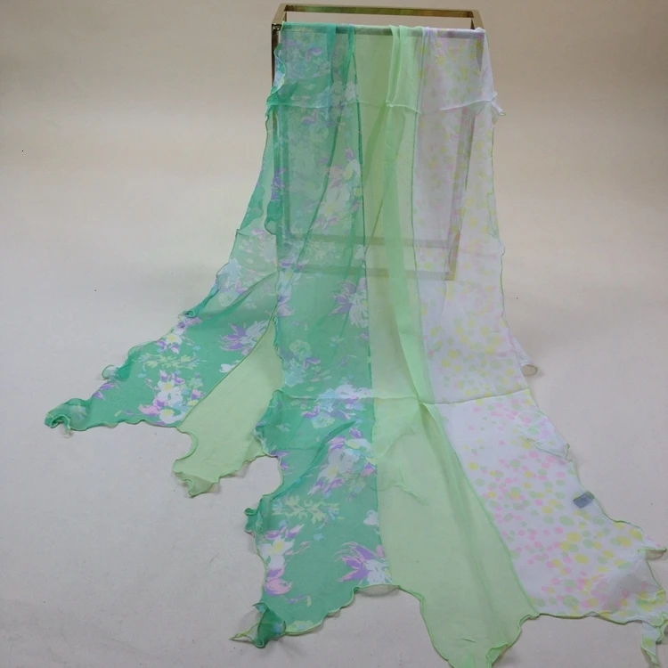 Размер: 43*160 _ качественный шарф из натурального шелка тутового шелкопряда с одним