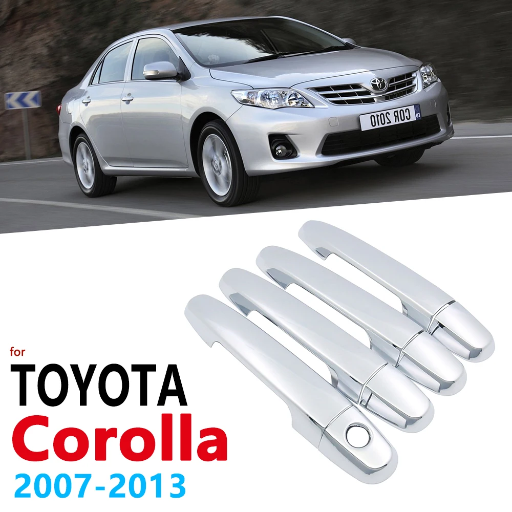 Хромированная накладка на ручки для Toyota Corolla E140 E150 2007 ~ 2013 аксессуары | Наклейки на автомобиль -4000332798795