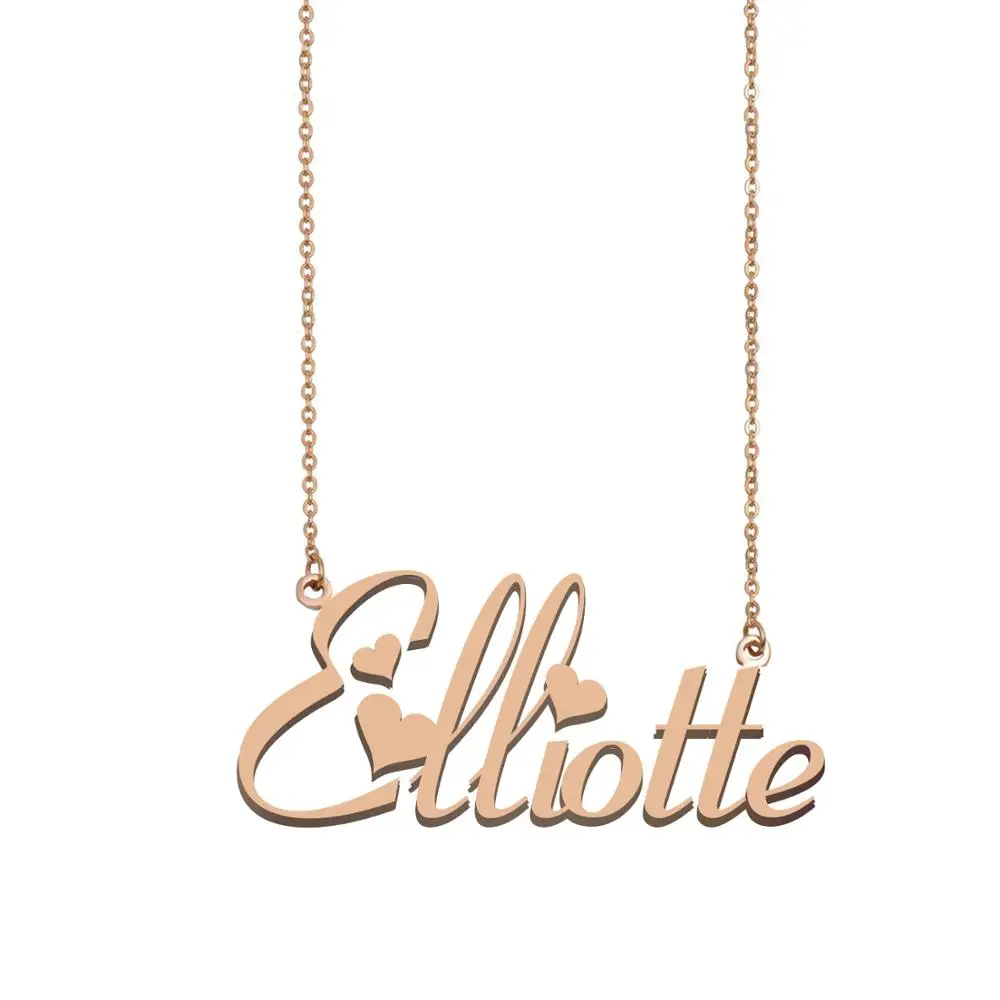 

Elliotte Name Necklace , Custom Name Necklace for Women Girls Best Friends Birthday Wedding Christmas Mother Days Gift
