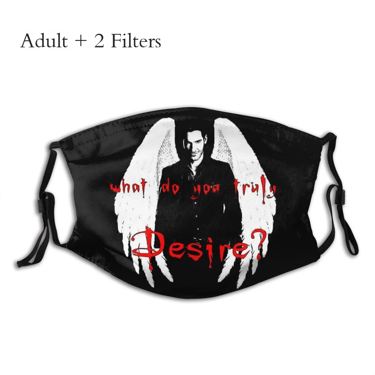 

Lucifer Morningstar Decker Amenadiel Lux Fantasy TV Series Mascarilla Lavable COOL Masque Fashion Mask With Filters