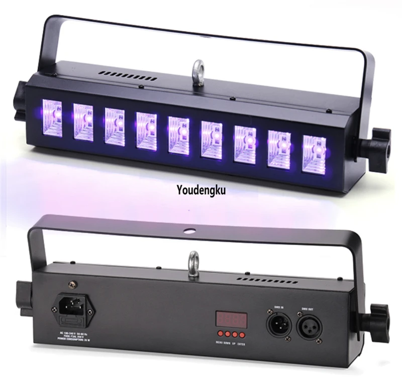 

2 шт. 9x3 Вт Настенный светодиодный УФ-черный осветительный брусок для украшения Хэллоуина Светодиодный линейный настенный светильник для помещений