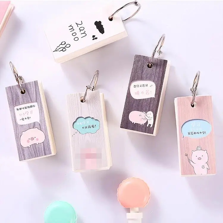 1 шт. Розовый Милый Kawaii вкладыш канцелярский блокнот для заметок карманный портативный свинья КИТ животные память блокнот домашний офис школьные принадлежности