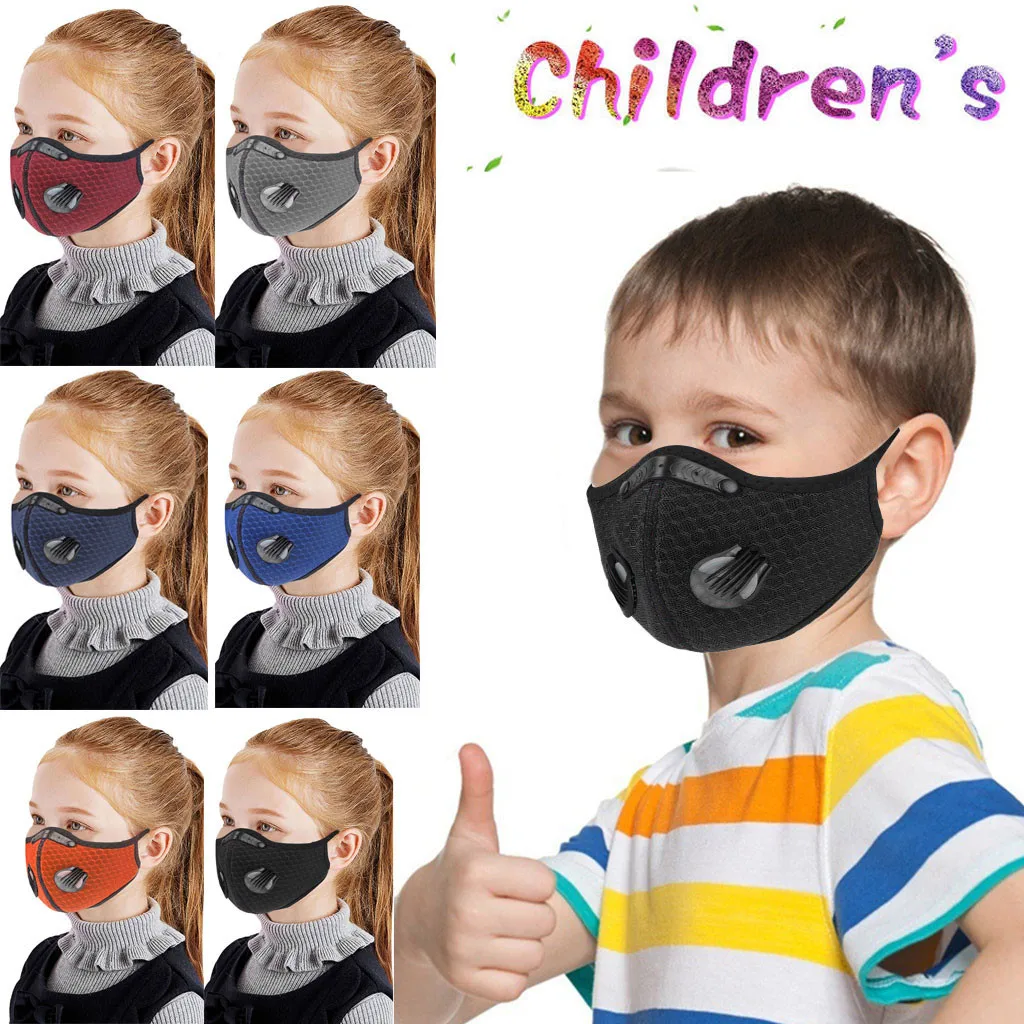 

2PC PM2.5 Breathable Face Mask for Kids Fabric Protective PM 2.5 Dust Mouth Cover Washable Reusable masque de protection A50