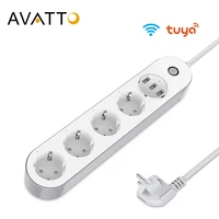 avatto wps02 euusuk wifi smart power strip with 4 outlets 3usb ports 2 1m extension cord voice works with alexa google home
