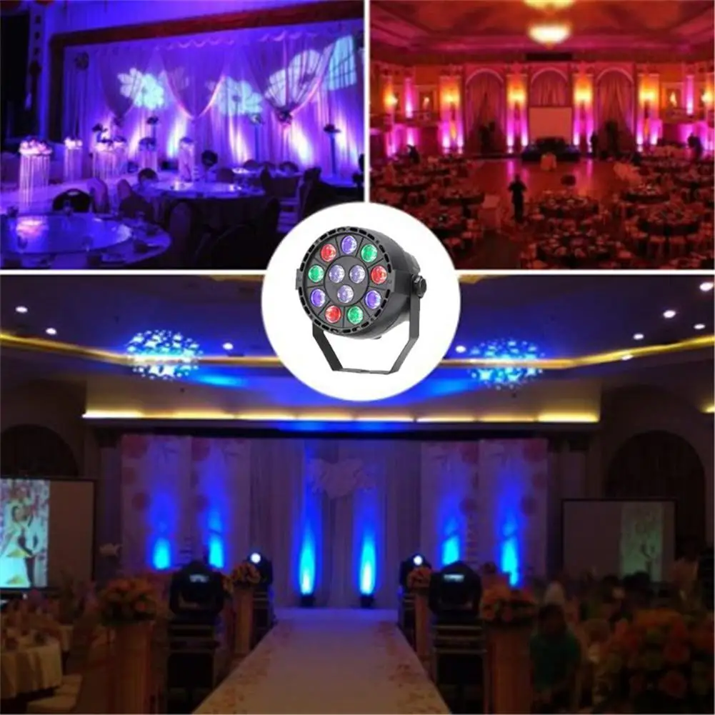 12 светодиодный Вт RGB сценический светильник красочный звуковой датчик проекция