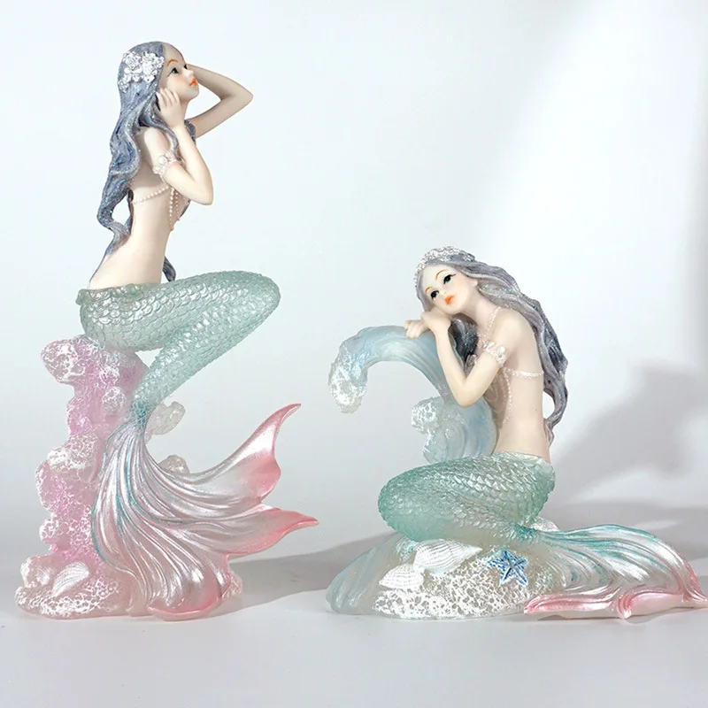 

Angel mermaid White Angel Flower Ornaments Home Decoration Cartoon Gifts Desk Car Cake Decor Figurines Crafts Decoration home