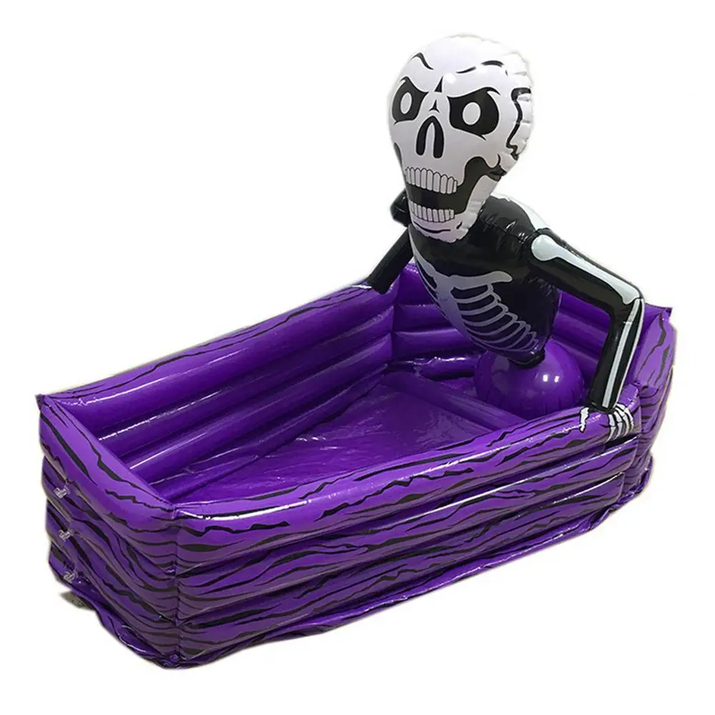 

Skull Ice Bucket PVC Iatable Halloween Outdoor Decor Pool Outdoor Decoration Bar Supermarket Coffin Ice Bucket Decor