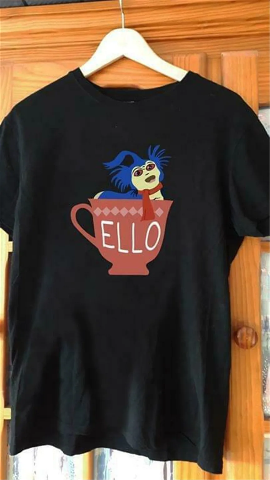 Элло червь чайная чашка футболка Черная Хлопковая мужская S-6Xl поставщик США
