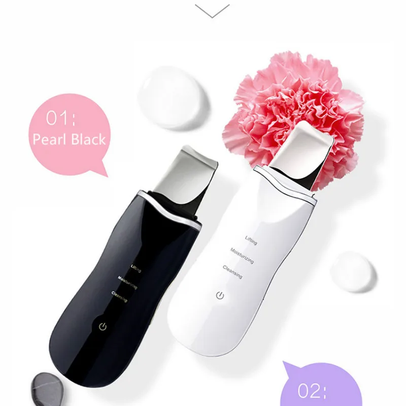 

USB Rechargeable Ultrasonic Peeling Machine Deep Cleansing Exfoliating Skin Care Tool Blackhead Lifting Firming Facial Cleanser