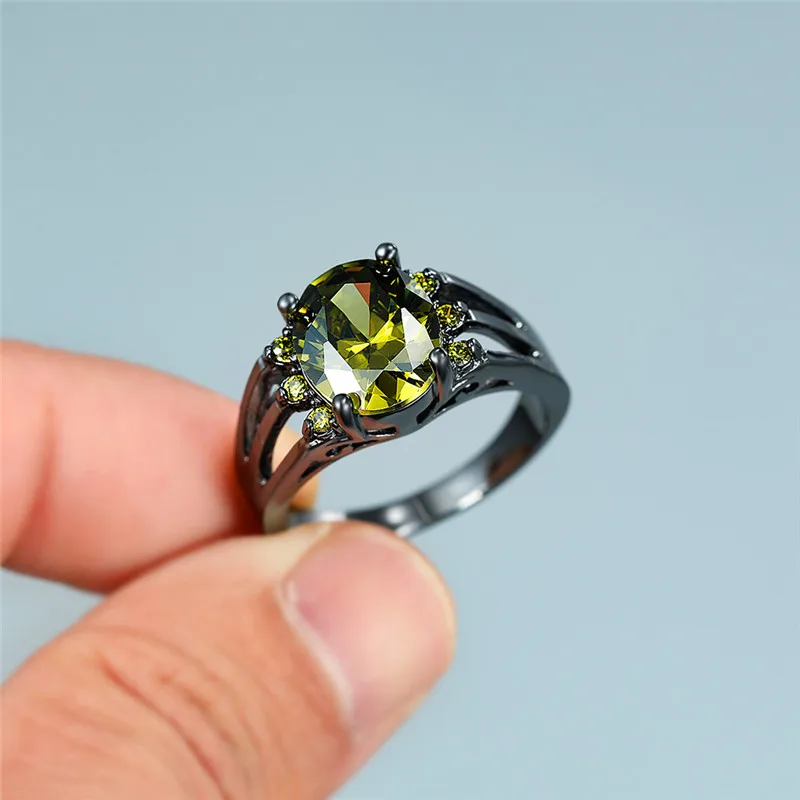 Женское винтажное обручальное кольцо в виде большой оливки | Украшения и