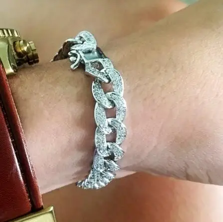 Роскошные браслеты ручной работы с микро покрытием AAAAA cz белого золота