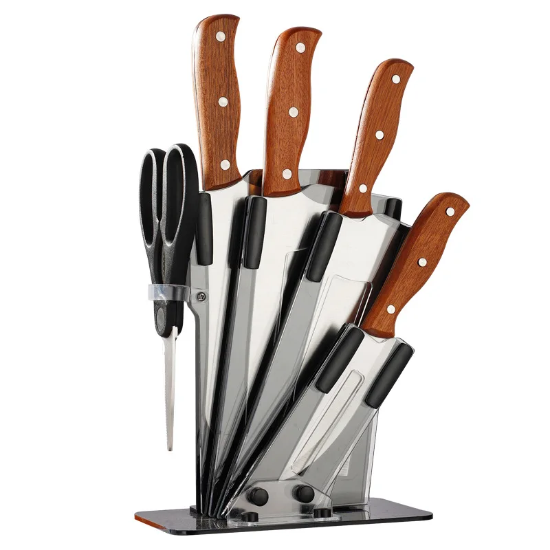 

Knife Set Kitchen Stainless Steel Knife Six-Piece Set Gift Knife Set Wooden Handle Kitchen Knife