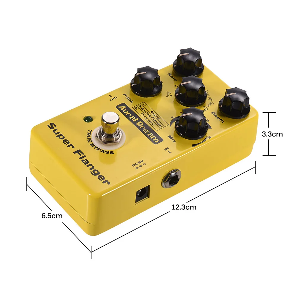 Педаль для гитарных эффектов Super Flanger 3 режима корпус из алюминиевого