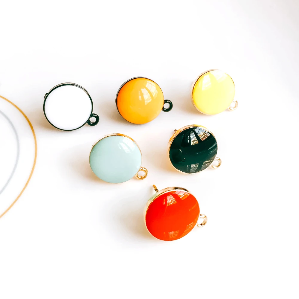 Разноцветные серьги-гвоздики аксессуары для сережек материал рукоделия 10 шт. |